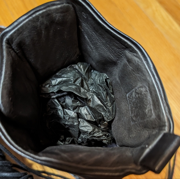 Marsell Men's Black Leather Lace Up Boots Italy 43.5 - Picture 9 of 12